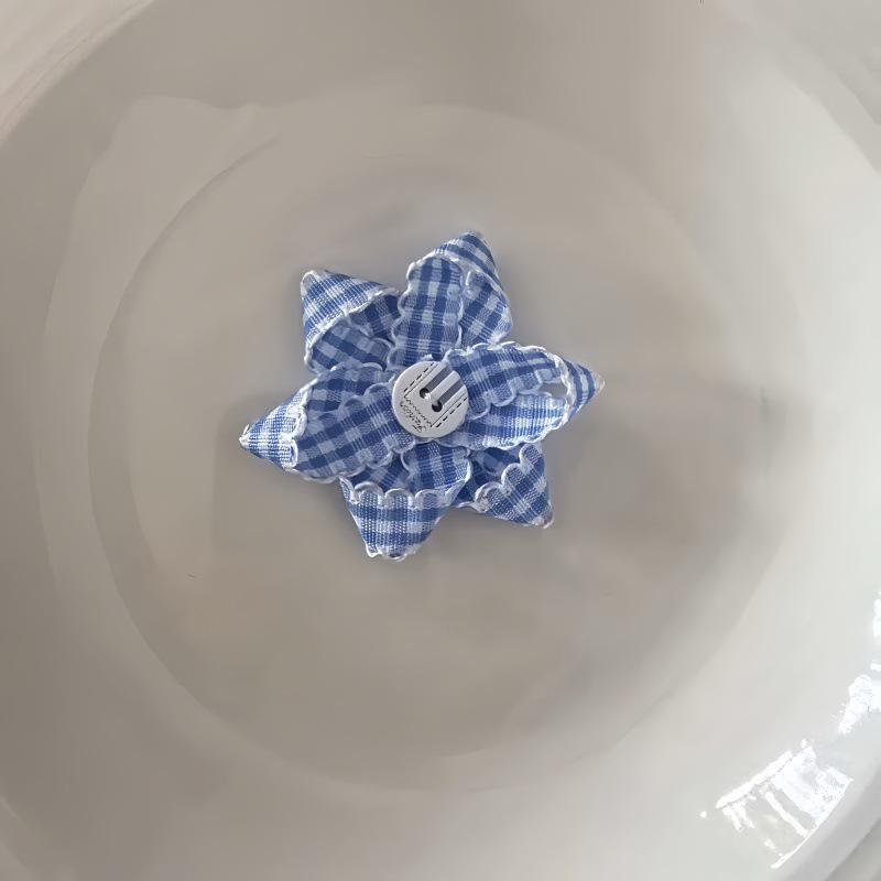 Korean Plaid Ribbon & Petal Button Accessories for Clothing, Shoes, Hats, Jewelry, Bags, DIY & Crafts