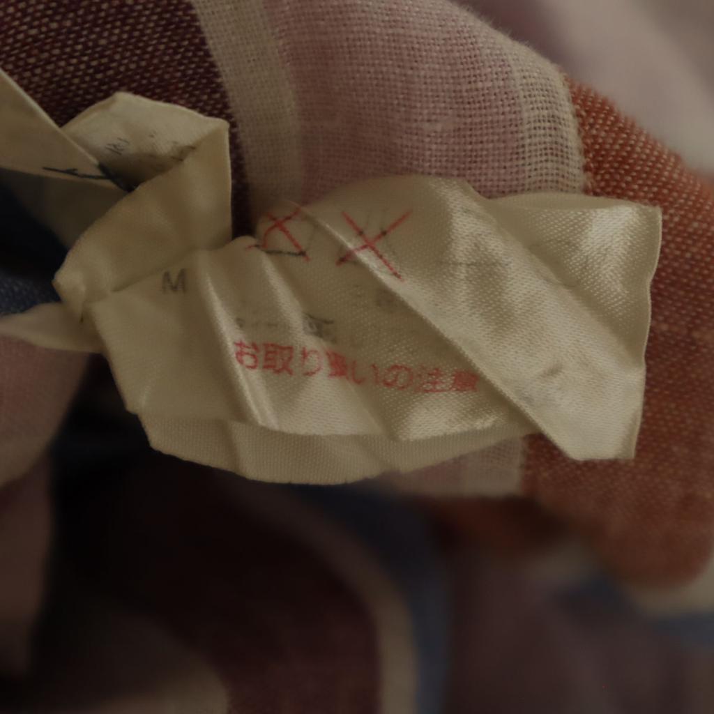 Etro Made In Italy Linen Blend Striped Pattern Short Sleeve Button Down Shirt Men's Used