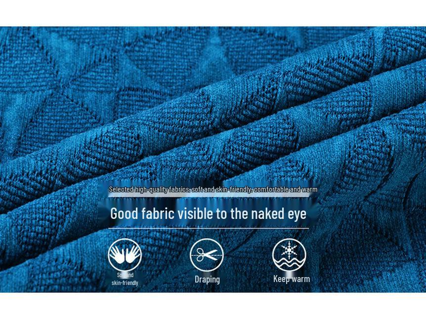 Men's Casual Round Neck Knit Sweater - Long Sleeve, Solid Color, Spring/Autumn Pullover Hoodie