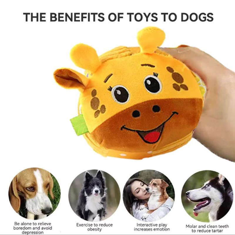 Durable Plush Squeaky Toy with Bell for Medium & Small Dogs - Tear-Resistant & Interactive Chewing Aid