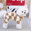 Fleece Puppy Dog Pajamas Four Legs Warm Jumpsuit for Small Dogs Winter Pet Cat Clothing Dog Overalls Clothes with Walking D Ring