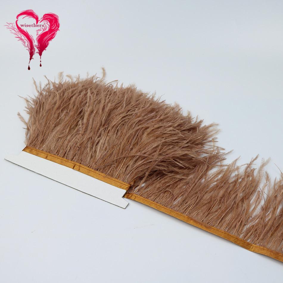 Ostrich Hair Cloth Edge Dress Dress Accessories Skirt Feather Trim With 10-15Cm Tassel