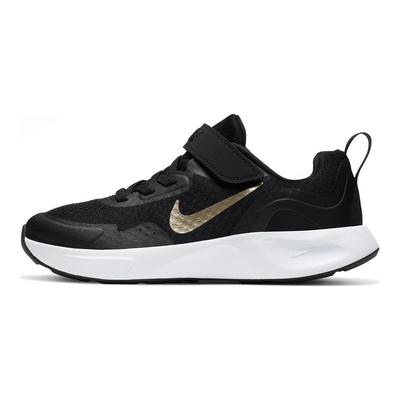 Wearallday PS Black Metallic Gold Kids Sneakers Metallic-Gold-Star CJ3817-005