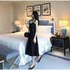 2026 French Hepburn-Style Petite Black Spaghetti Strap Dress for Women