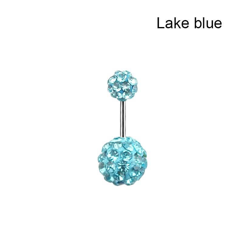 Hübscher Kristall Strass Kugel Bauchnabel Piercing Ring Körperpiercing