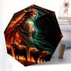 Fantasy Bull Rider Art Print: Unique Wall Decor for Your SpaceUmbrella, Portable 3-Fold Compact Umbrella for Men & Women Gift