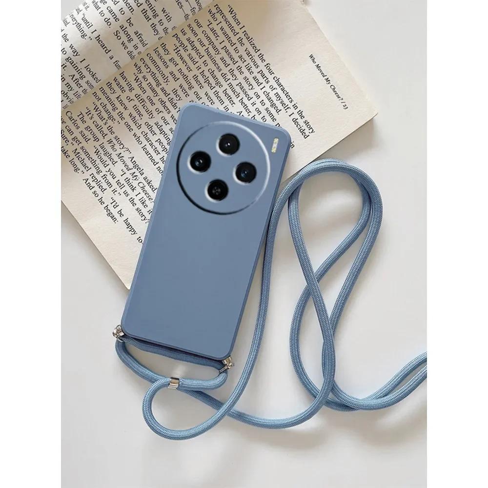 For Xiaomi Redmi 14C 4G 14 C 14R Soft Lanyard Crossbody Necklace Strap Cord Chain TPU Case for Redmi 12C 13C 5G 14C Silicone Soft Cover