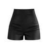 Women's Fall Winter High Waisted Bodycon Petite Slimming PU Leather Outer Wear Straight Leg Pants Skirt Pants Mini Shorts