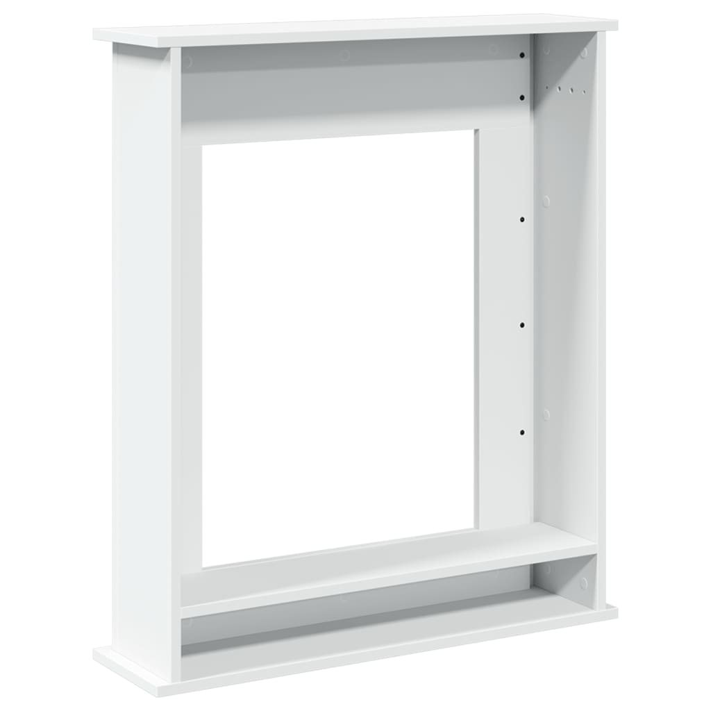 Vidaxl Fireplace Surround, White, 75X20X87.5 Cm, Wood-Based Material