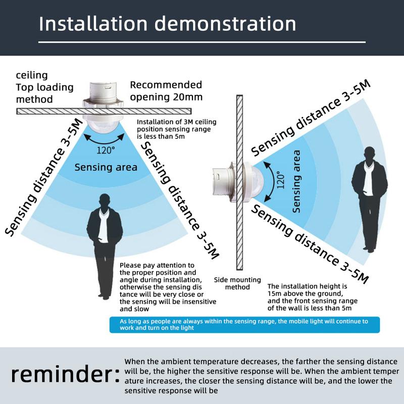 Smart PIR Sensor Detector Switch AC110-240V DC12-24V Human Body Infrared Motion Sensor Indction Auto On Off Light Switches