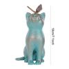 Resin Kitten Statue with Butterfly Ornament Garden Landscape Kitten Statue Waterproof Home Decor for Courtyard Lawn