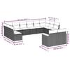 VidaXL Salon de Jardin avec Coussins 12 pcs, Canapés de Terrasse, Ensemble de Meubles de Patio, Mobilier d'Extérieur, 3226444
