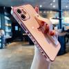 Side electroplating love applies to iPhone17 wristband bracket 16 mobile phone case 15 Apple XSMAX/XR protective case