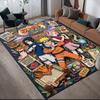 Naruto Characters Pattern Square Carpet,Area Rug,Carpet Rug for Living Room Bedroom Sofa Playroom Decor,Non-slip Floor Mat