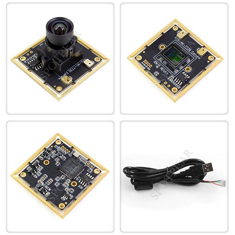 Cameră industrială USB de 1200 W cu senzor IMX377: Unghi larg, fără distorsiuni, compatibil cu Android, Raspberry Pi și Linux. Nu este nevoie de șofer.