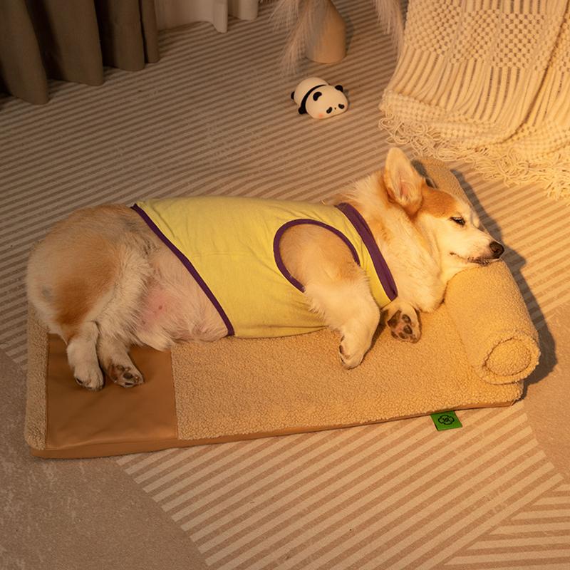 Detachable Soft Plush Dog House with Pillow Comfortable Thickened High Elastic Sponge Indoor Dog Sleeping Mat Pets Accessories