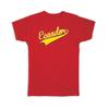 Gift T-Shirt : Ecuador Flag College Script Calligraphy Country Ecuadorian Expat