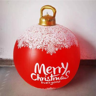 60cm Giant Atmosphere Ball with Light Glow Christmas Tree Hanging Ornament Waterproof Outdoor Ball New Year Party Decoration