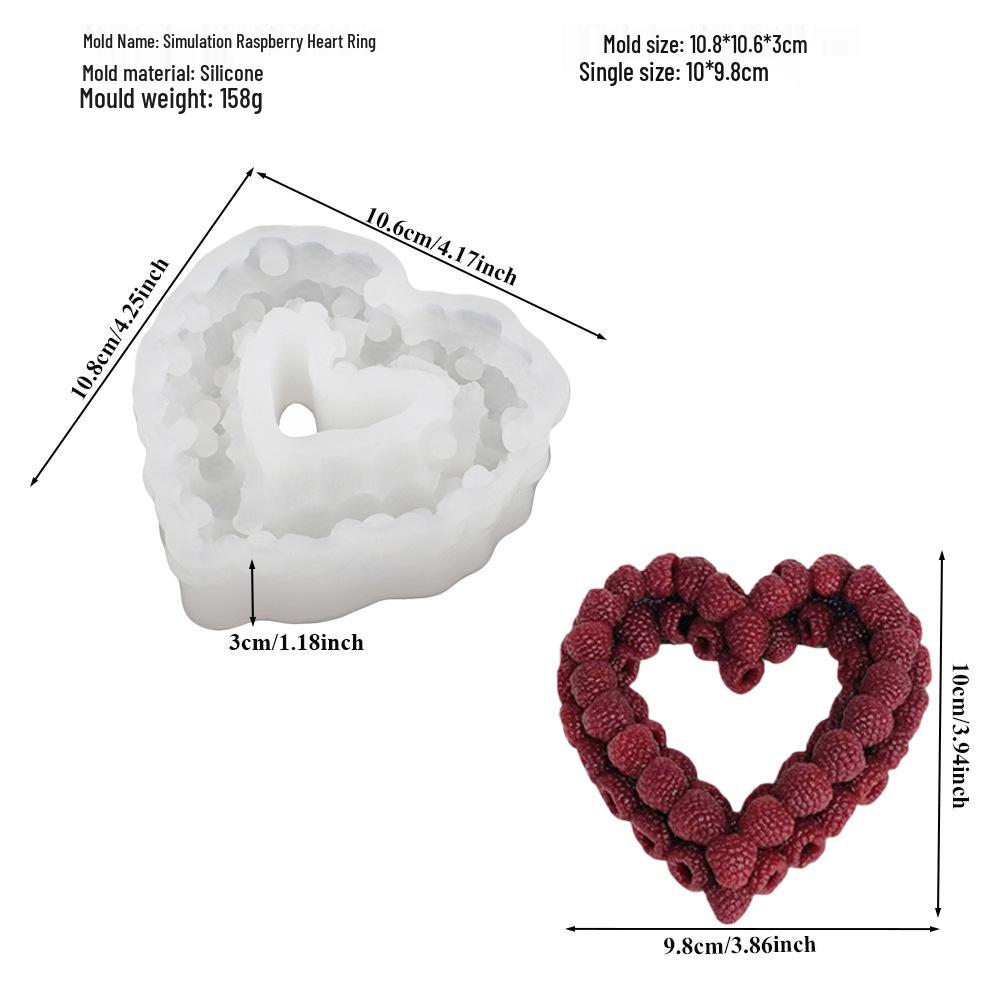 3D Fruchtmousse Silikon Kuchenformen: Birne, Apfel, Ananas, Pfirsich, Durian, Himbeere.