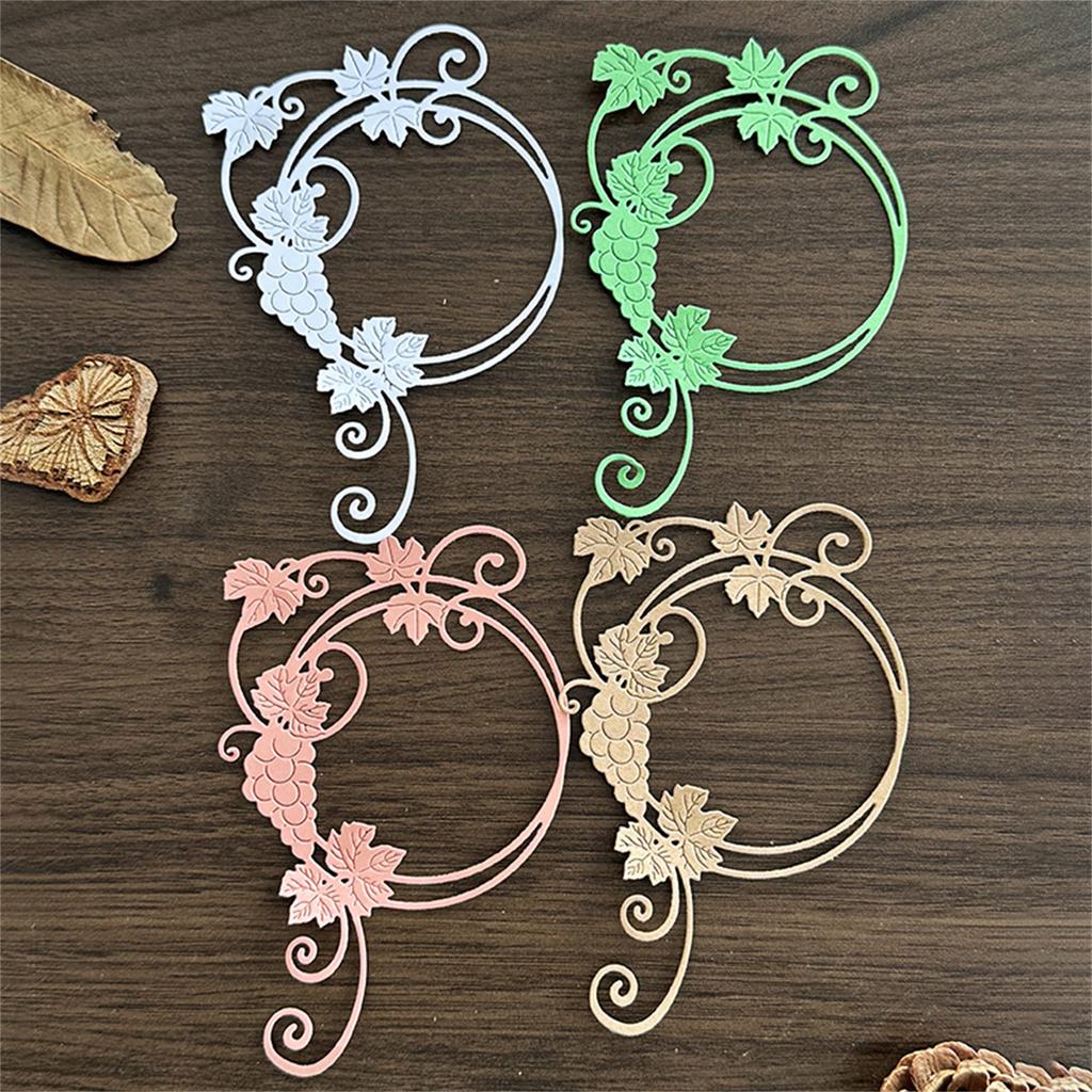 Grape Wreath Die Cut For Scrapbooking Card Making Photo Album Decorative Embossing Paper Die Carbon Steel Cutting Dies