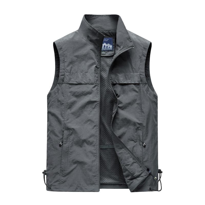 

Vest Men s Outdoor Vest Casual Spring and Autumn Thin Middle-aged and Elderly Photography Fishing Vest Summer Horse Clip M