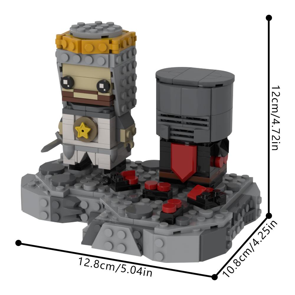 MOC MP - Black Knight Duel Building Blocks Model Black Knight Duel Action Characters Creative Bricks Assembly Toys Children Gift