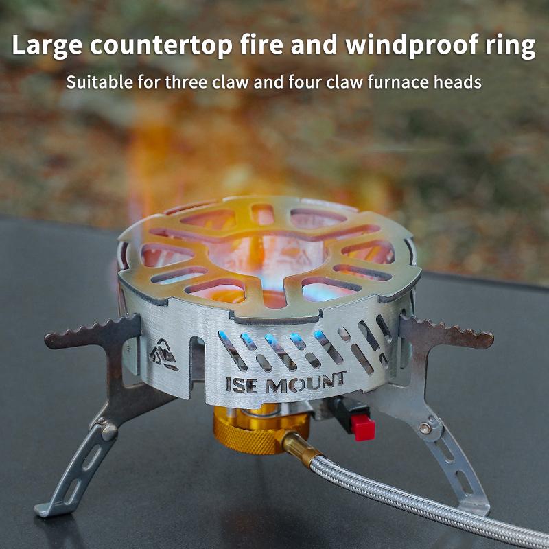 Outdoor Stove Windshield Portable Camping Stove Windproof Ring High-Temperature Resistant Camping Picnic Cooking Supplies 1Pc