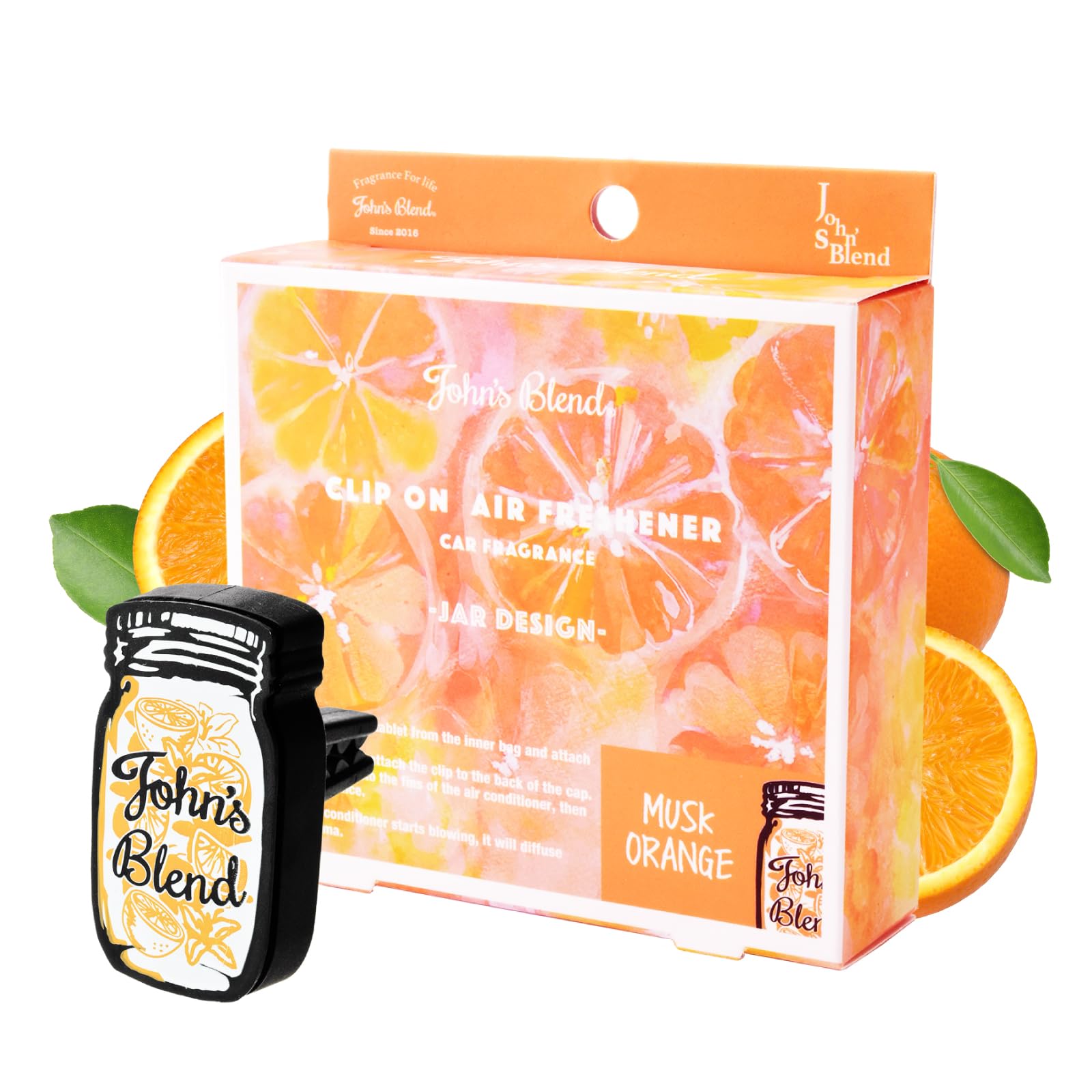 

Johns Blend OA-JOE-6-1 Car , Air Conditioner Vent Musk Orange Clip-on x 1 оранжевый