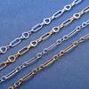 6/6.5mm Rectangle Heart Stainless Steel Link Neck Chain Necklace for Women Men Punk Hiphop Boy Gold Choker Metal Jewelry