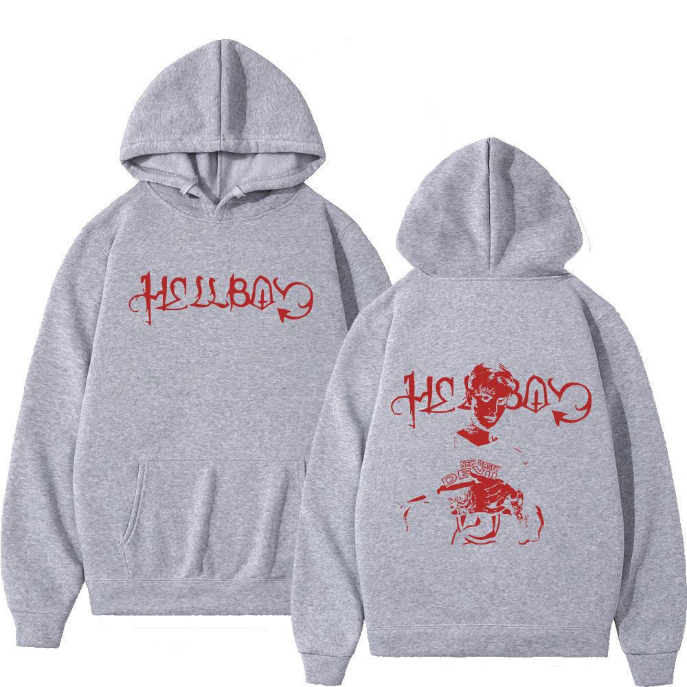 

Rap singer Lil Peep Crybaby Hellboy hoodie men s and women s hip-hop sportswear casual gothic autumn and winter XL
