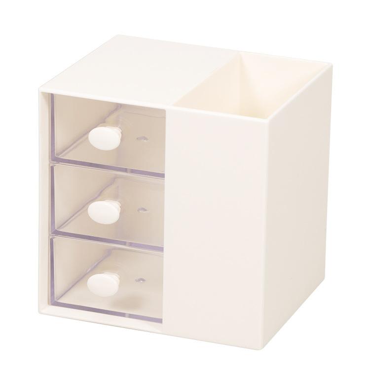 Children's Pen Holder Plastic Organizer Transparent Multi-Compartment Pen Holder Creative Pen Holder Stationery Desktop Storage Box