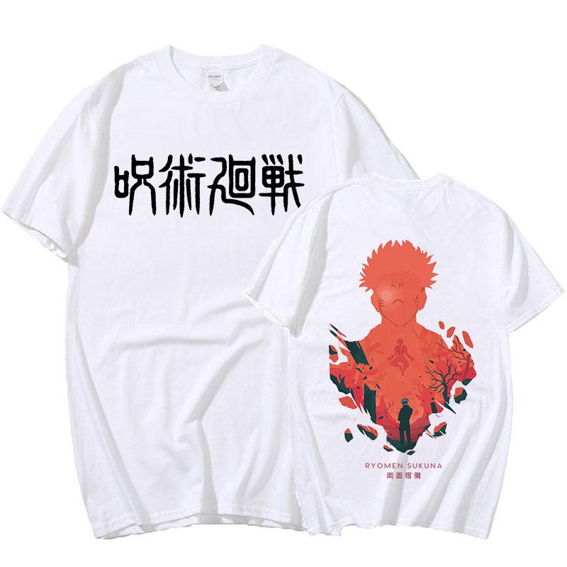 

Крутая футболка Sukuna Territory Jujutsu Kaisen унисекс, модная футболка с короткими рукавами, повседневная футболка в стиле аниме с предусадкой, унисекс-футболка 4XL