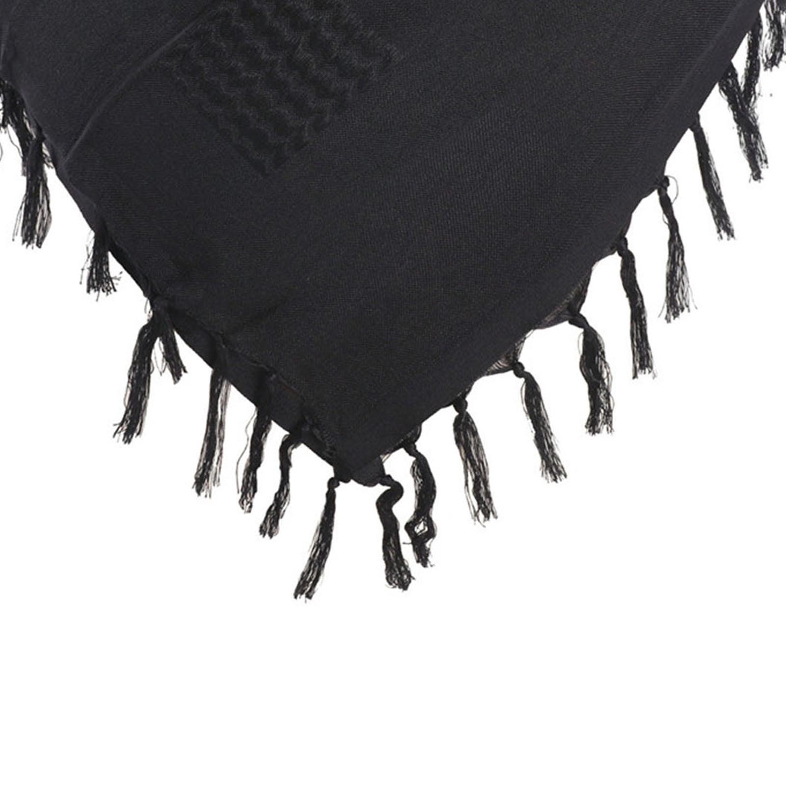 Зимний шарф Хлопковый Мягкий Удобный Дышащий Машинная стирка Модный Утепленный Теплый Квадратный шарф Черный