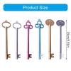6Pcs Key Shaped Gel Pens Stocking Fillers for Student Kid Game Reward Birthday Present 0.38mm Office Writing Pen