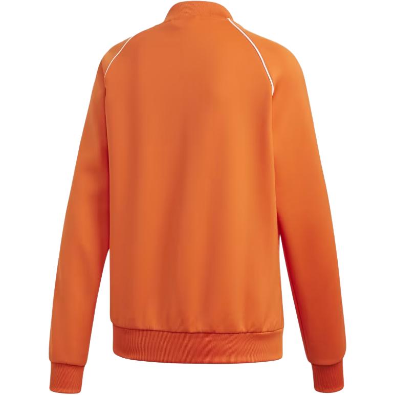 Adidas Striped Print Stand Collar Jacket Women Jacket Orange ED7589