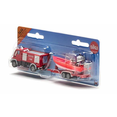 SIKU Unimog Fire Truck with Boat SK1636