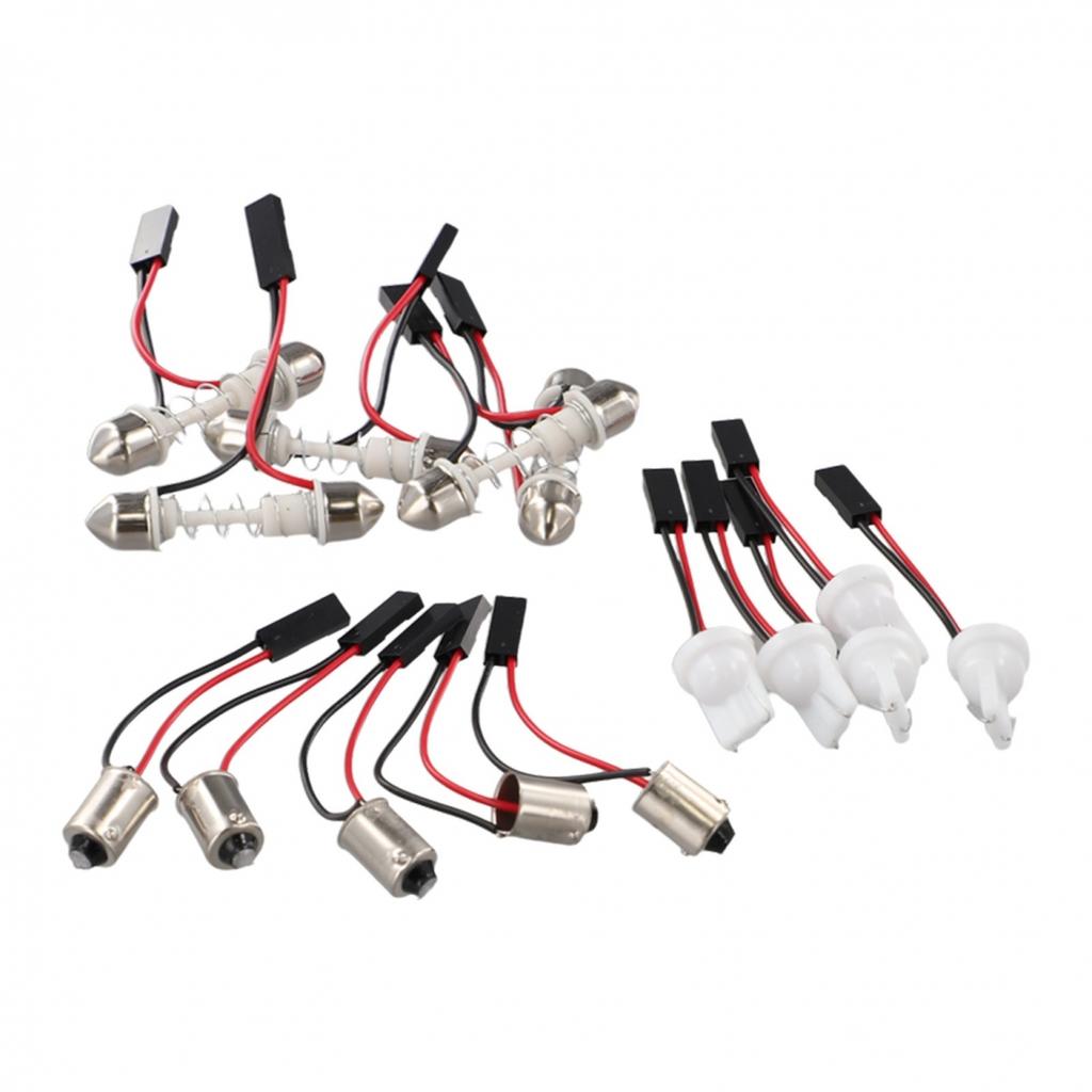 5pcs Car 5050 Xenon White LED 15-Panel Interior Dome Map Light Bulb Lamp