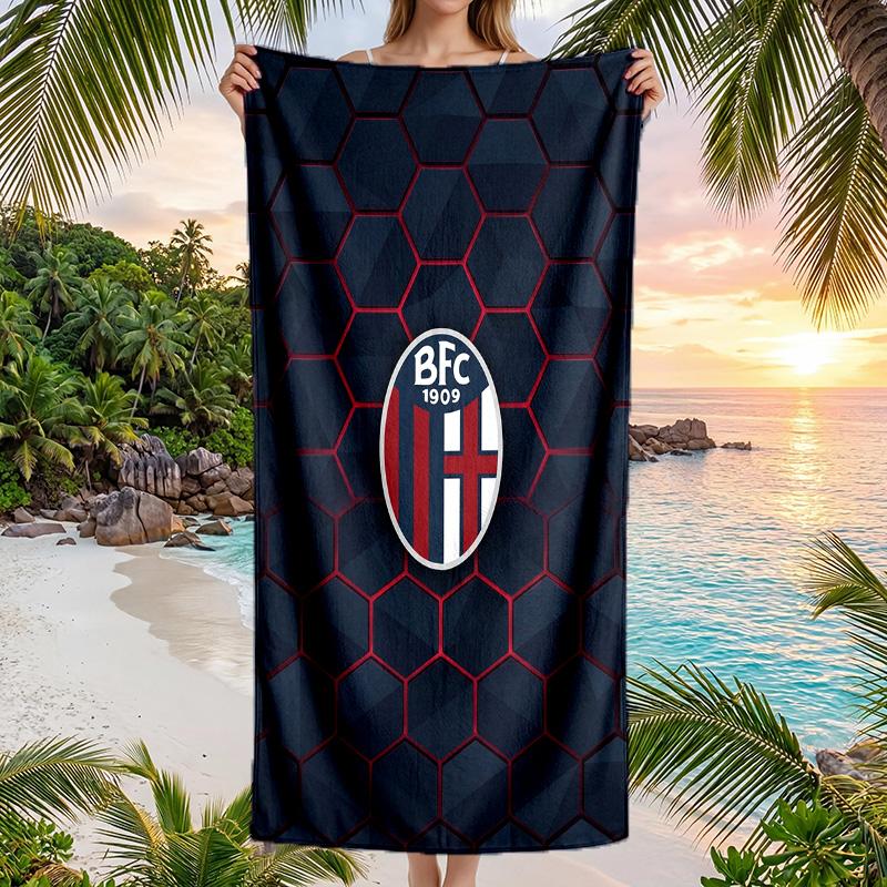 Bologna FC Druck Schnelltrocknendes Strandtuch Mikrofaser Saugfähig Tragbares Reise-Badetuch
