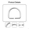 Metal D Connector Multipurpose Belts Buckle Shape Diving Hardware for Garment Belt Purse