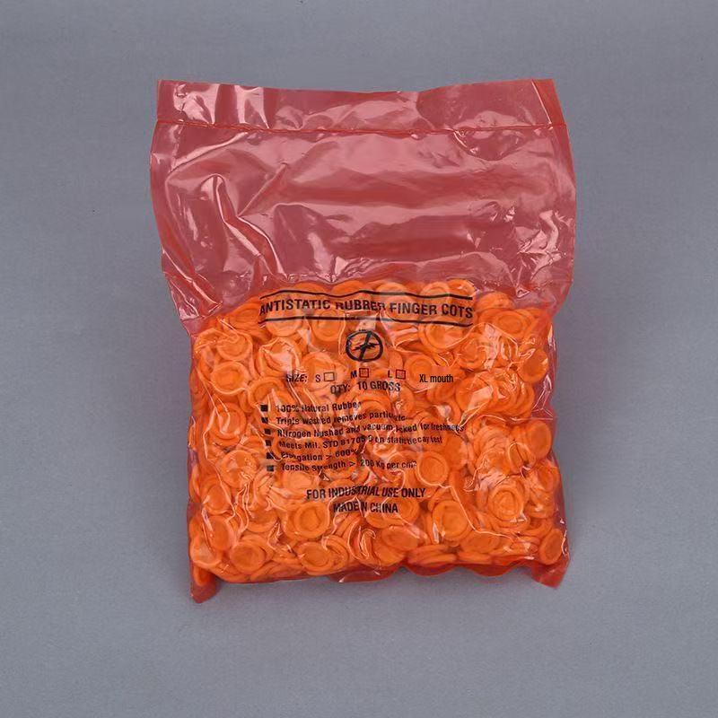 Yellow Latex Finger Cots - Disposable, Puncture-Resistant, Powder-Free for Tattooing and Manicures