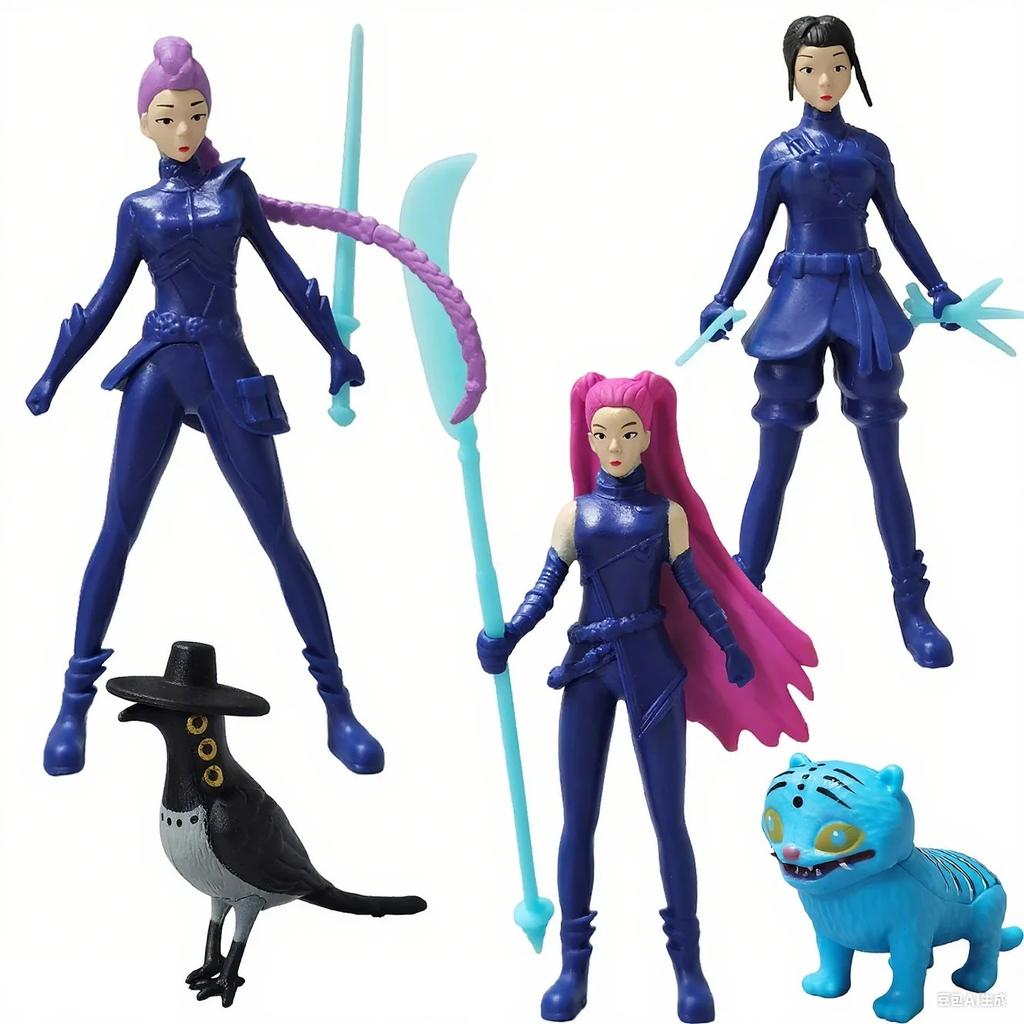 Anime Kpop Demon Hunters Figure Rumi Mira Zoey Derpys Tiger Figurine Toy Cute Desk Decoration Statues Ornament Kid Gifts