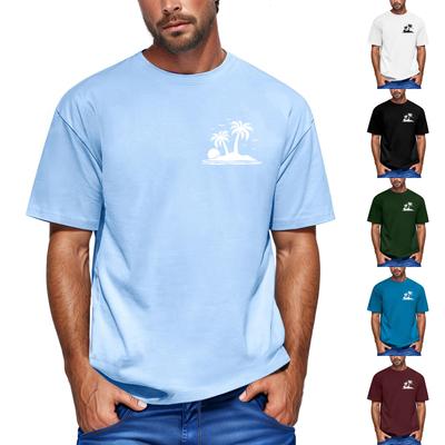Men's  T-shirt T-shirts Graphic Text Pool3D Printing Street Casual Short Sleeve Printed Clothing Basic