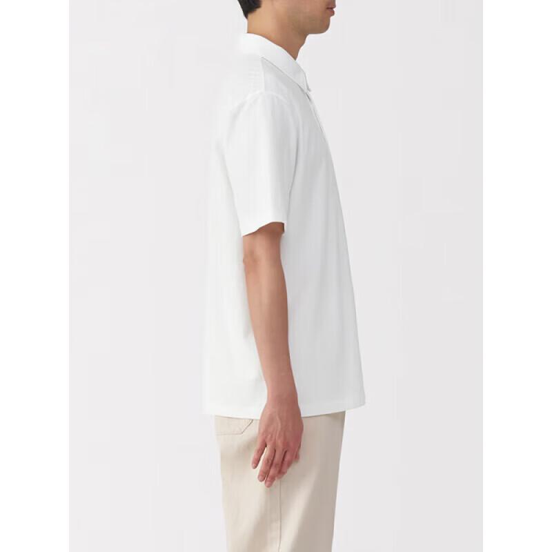 MUJI Men's Cool Touch Jersey Knit Short-Sleeve Polo Shirt