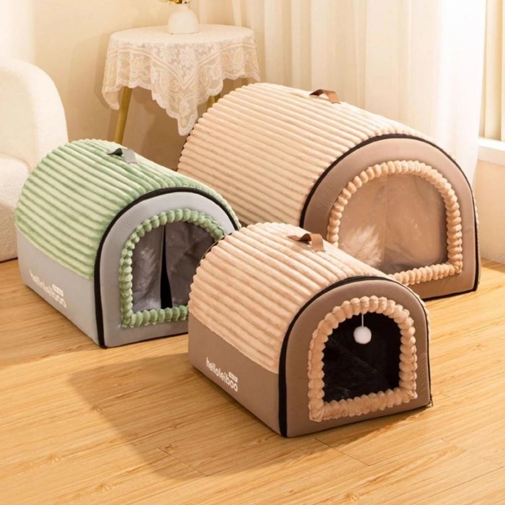 Zacht Hondenbed & Kattenbed Afneembare Warme Tent Winter Huisdierenhuis Voor Kleine Dieren