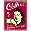 Vintage Káva Kovová Plechová Znamení Plaketa Talíř Retro Nástěnné Umění Plakát Pro Kavárnu Bar Hospodu Kuchyň Pánskou Jeskyni Klub Železná Malba Dekorace