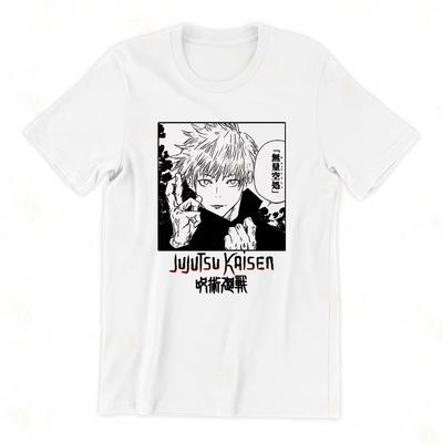 Jujutsu Kaisen Gojo Anime Men Women Summer T-Shirt Harajuku Vintage Short Sleeve Loose Casual Oversized Fitness Comfort Y2k Top