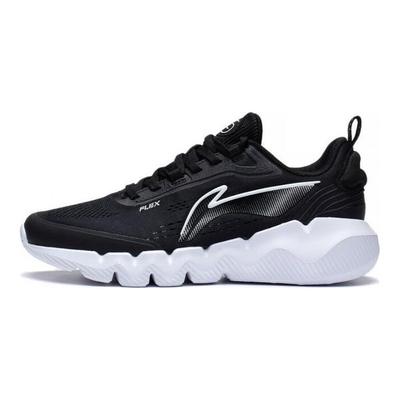 Li Ning Flex Comfortable Versatile Non-Slip Wear-Resistant Low-Top Casual Shoes Women Casual Shoes Black White AGLT114-1