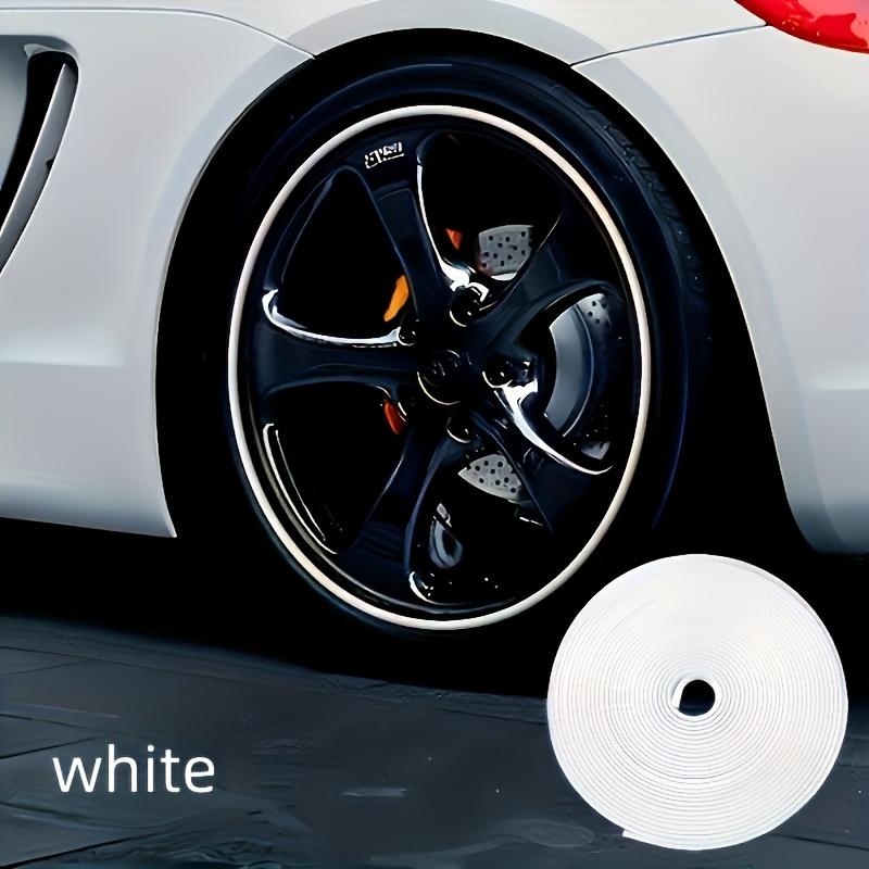 4 ks Univerzální ochranné lišty na ráfky kol, ABS ozdobné lišty na kola, Umístění na přední část, Gumové chrániče proti kolizi, Ochranné kroužky na pneumatiky