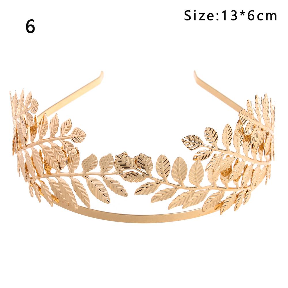 Retro Gold Leaf Wedding Roman Bride Greek Women Hair Accessories Bride Head Jewel Headband Head Tiaras Crown Jewelry Hair Hoop