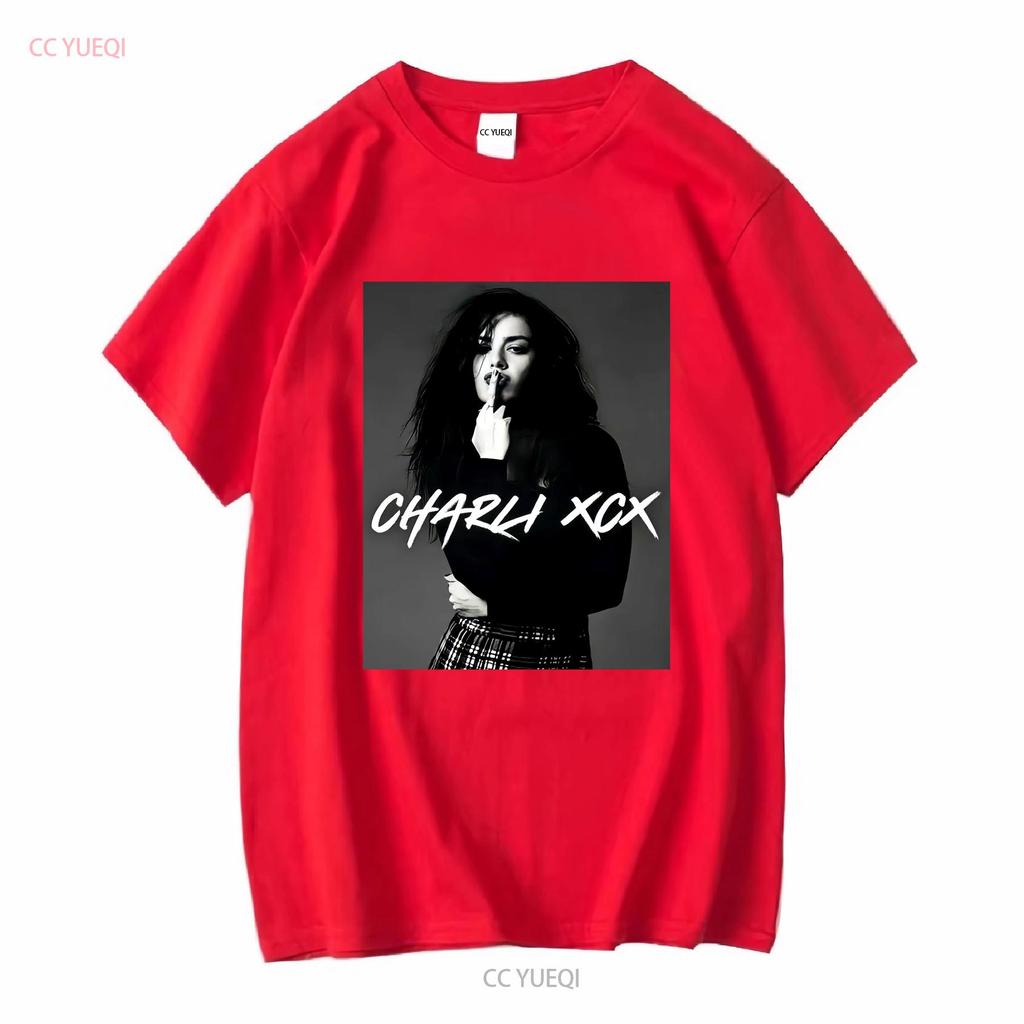Charli XCX Aesthetic Vintage T Shirt Style Bootleg 90s Charlie Minimal Black Music RnB For Fans long or short sleeves vintage